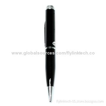 Pen Camera, Flash Memory Capacity of 4GB, USB 2.0 Interface, 2 to 3 Hours Charging Time/640*480AVI